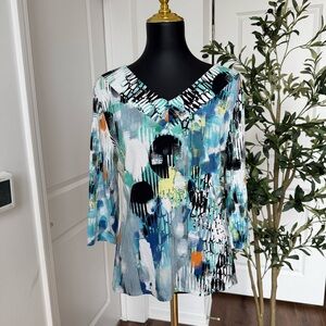 Peck & Peck Multicolor Abstract Women's Blouse